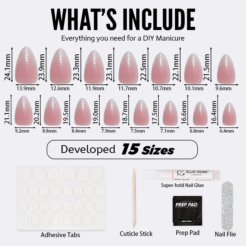 Frosted Bloom | Short Almond