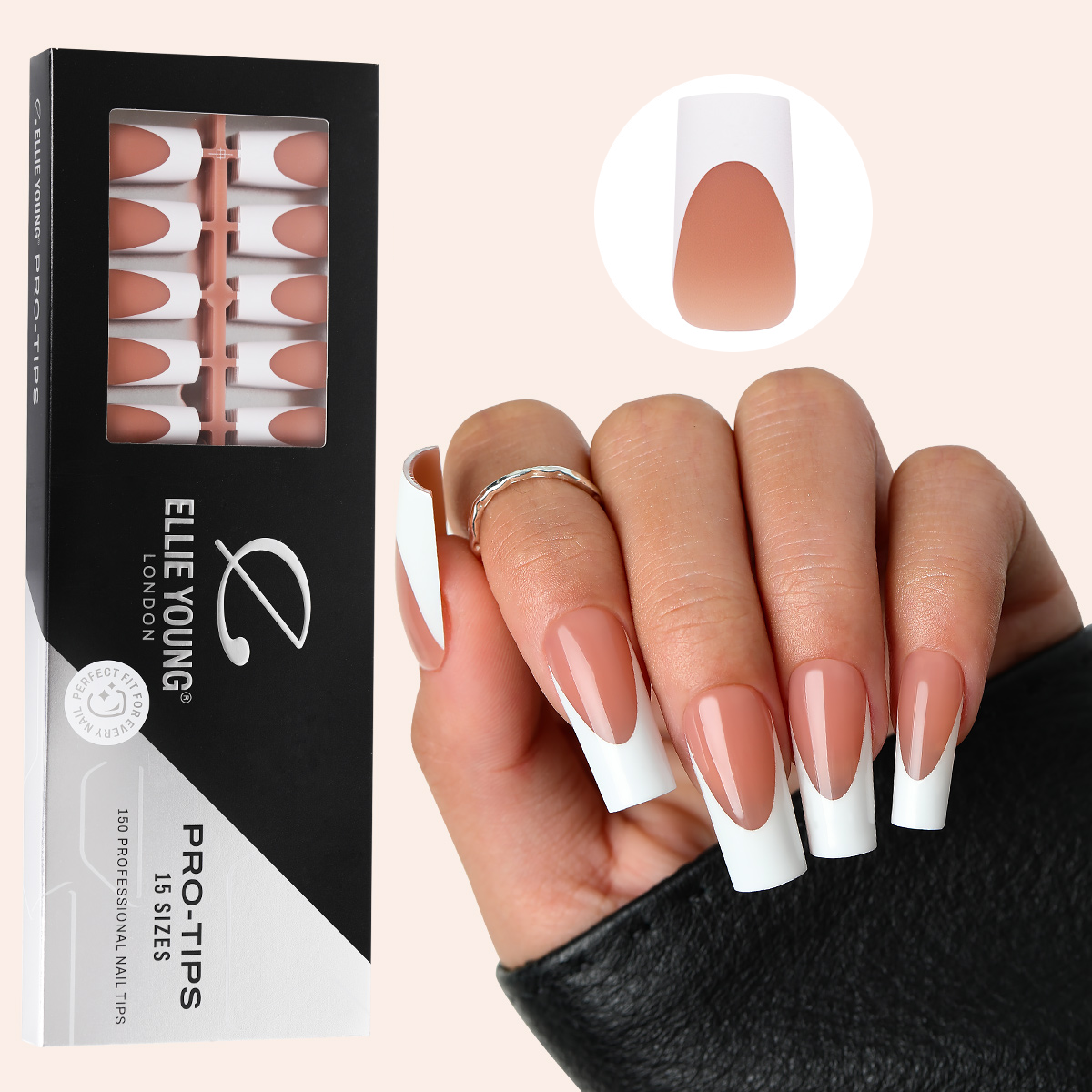 Brown Base French Tip | Long Square |ProTips