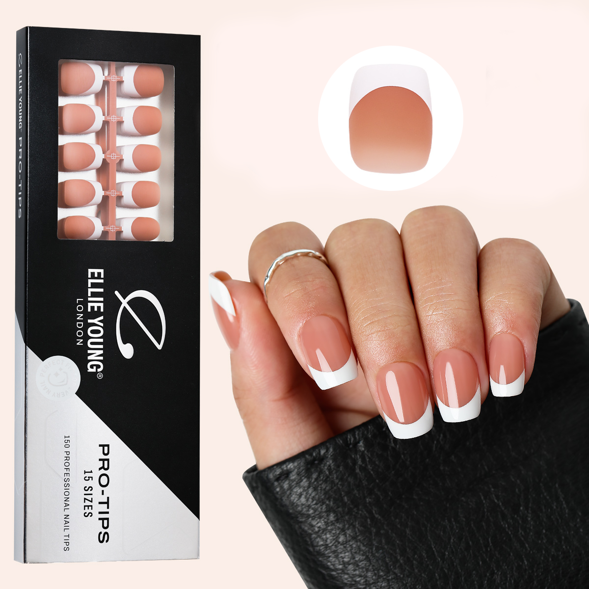 Brown Base French Tip| Short Square | ProTips