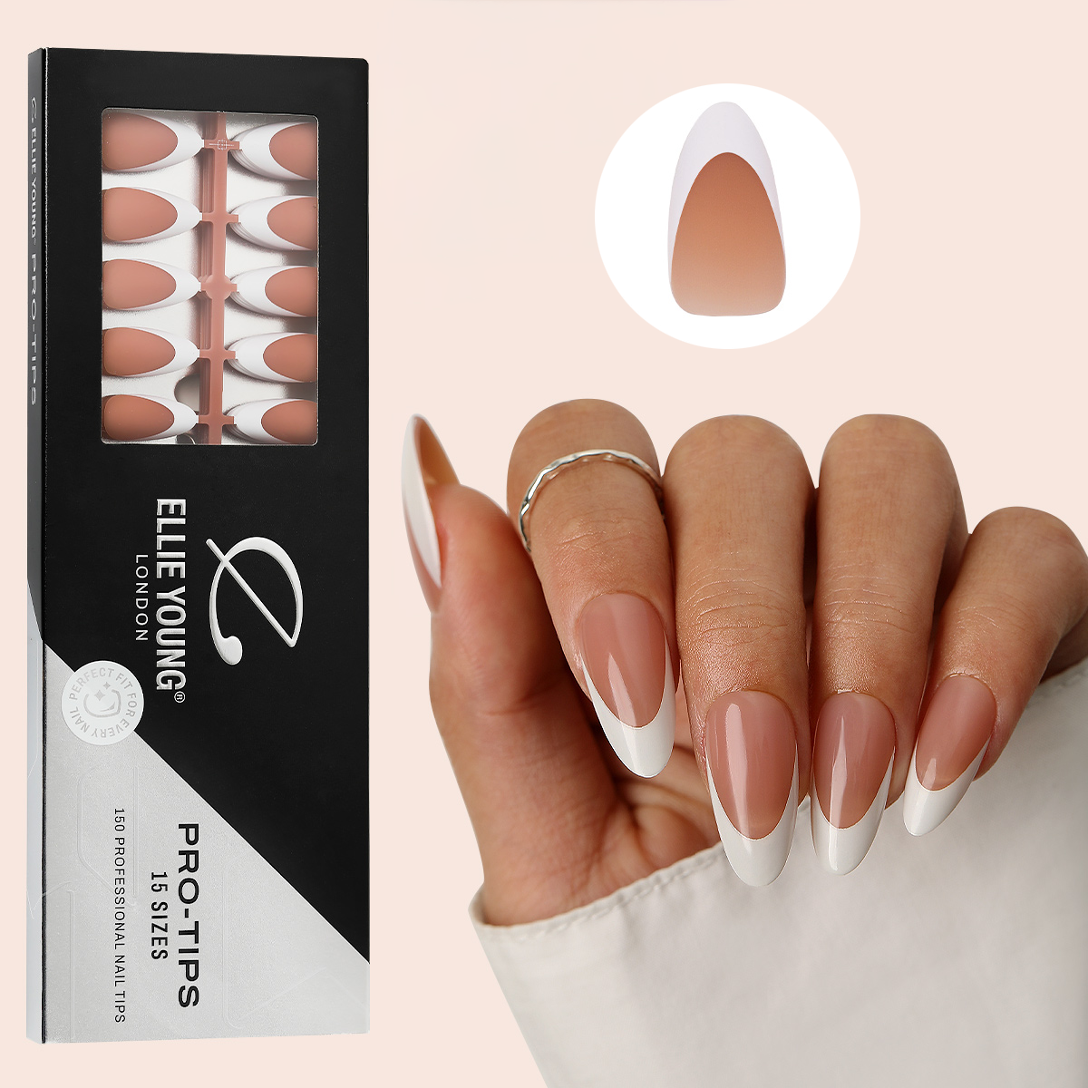 Brown Base French Tip | Medium Almond | ProTips