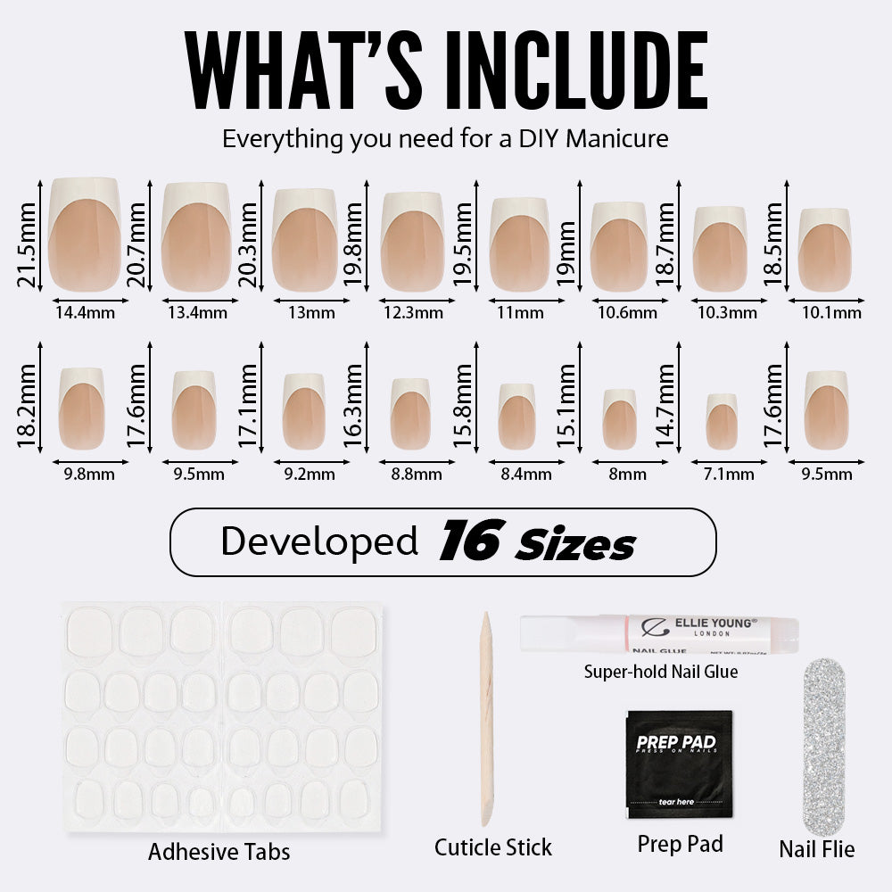 Neutral French | Medium Squoval