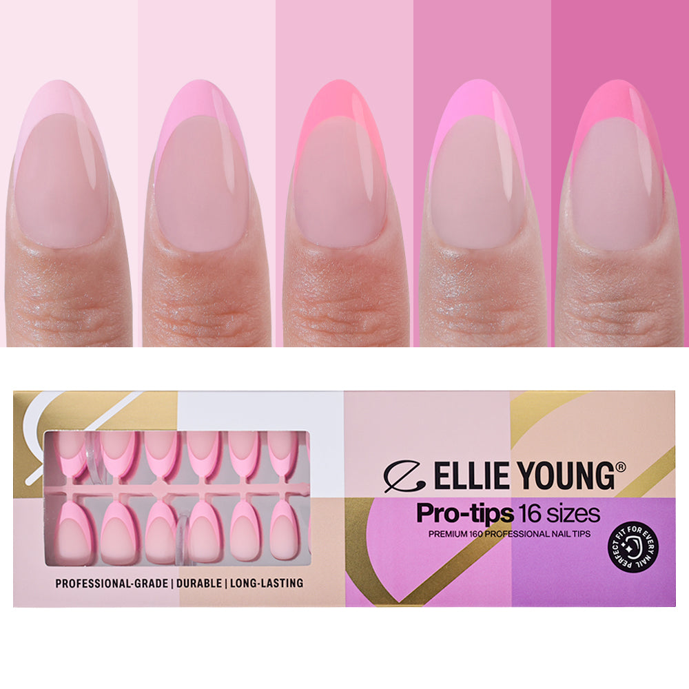Pink Pastel Tips | Short Almond | ProTips