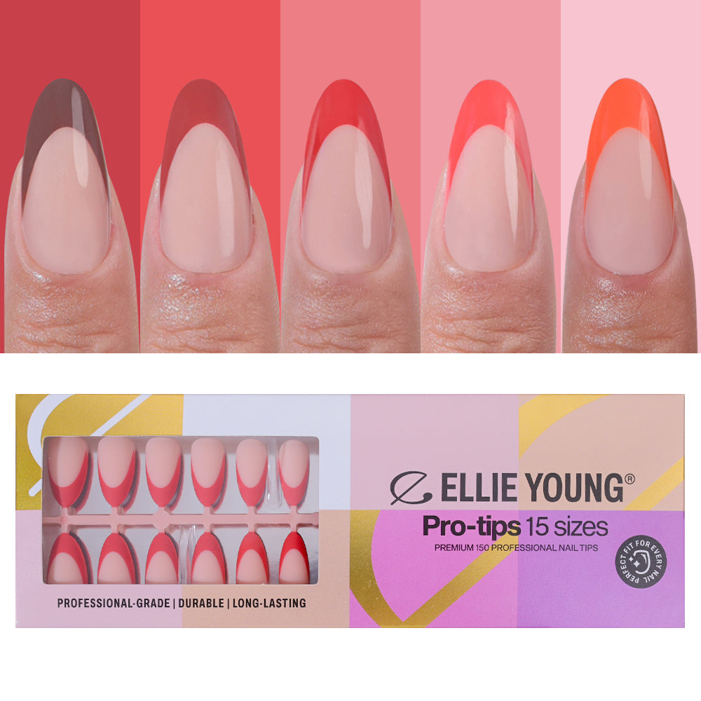 Red Pastel Tips | Medium Almond | ProTips