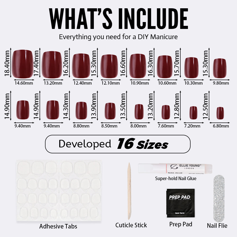 Rich Burgundy | Short Square | SALON PRESS™