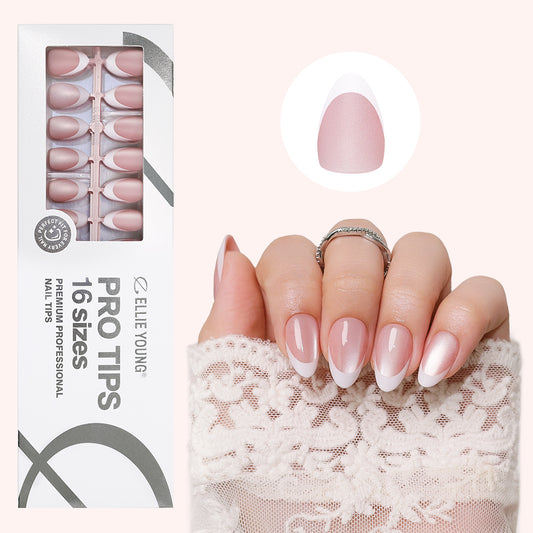 Nude Cat Eye | French Tip | Short Almond | ProTips