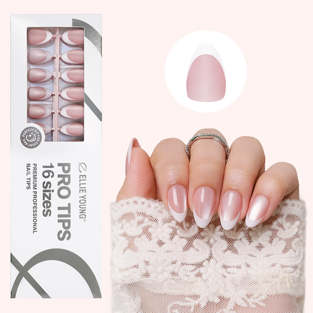 Milky Pearl French Cat Eye | Medium Almond | ProTips