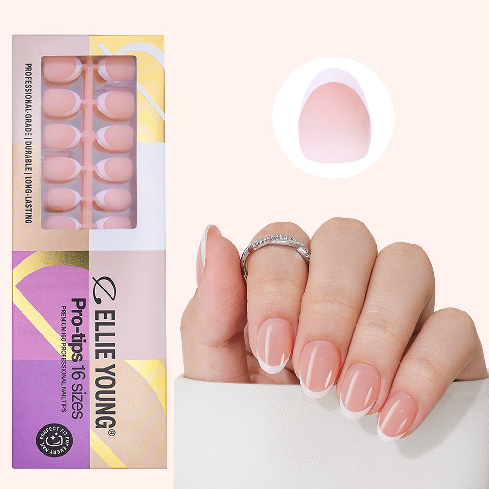 Nude French Tip | Short Oval | ProTips