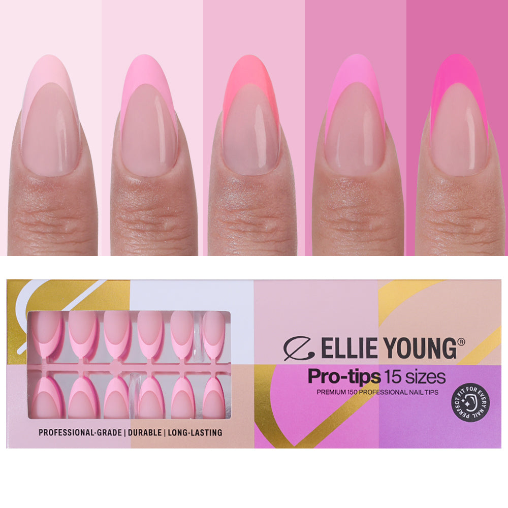 Pink Pastel Tips | Medium Almond | ProTips