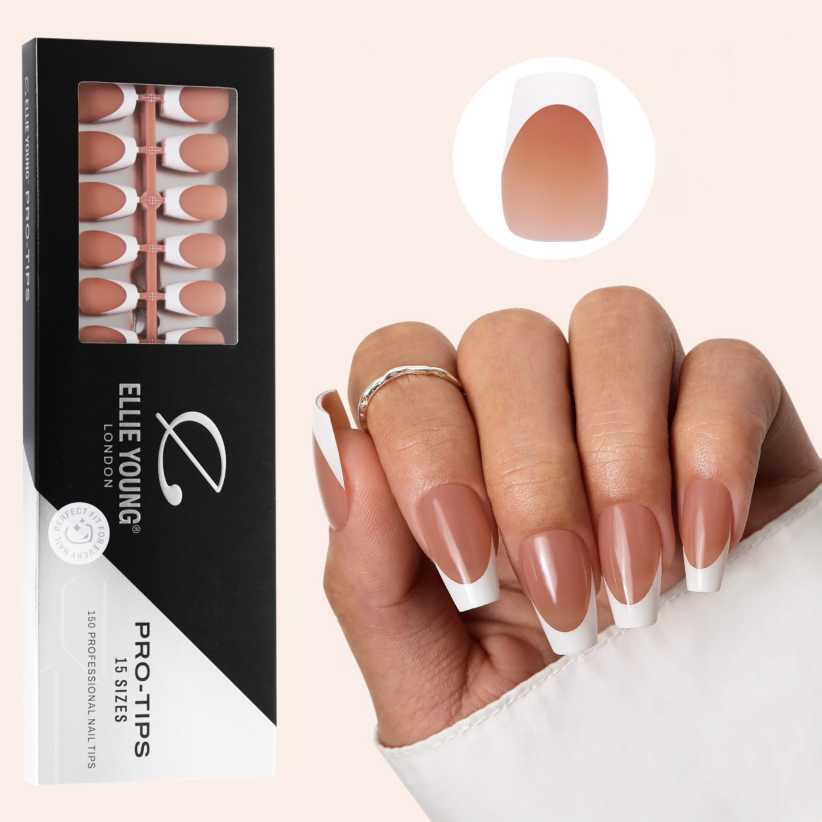 Brown Base French Tip| Medium Coffin | ProTips