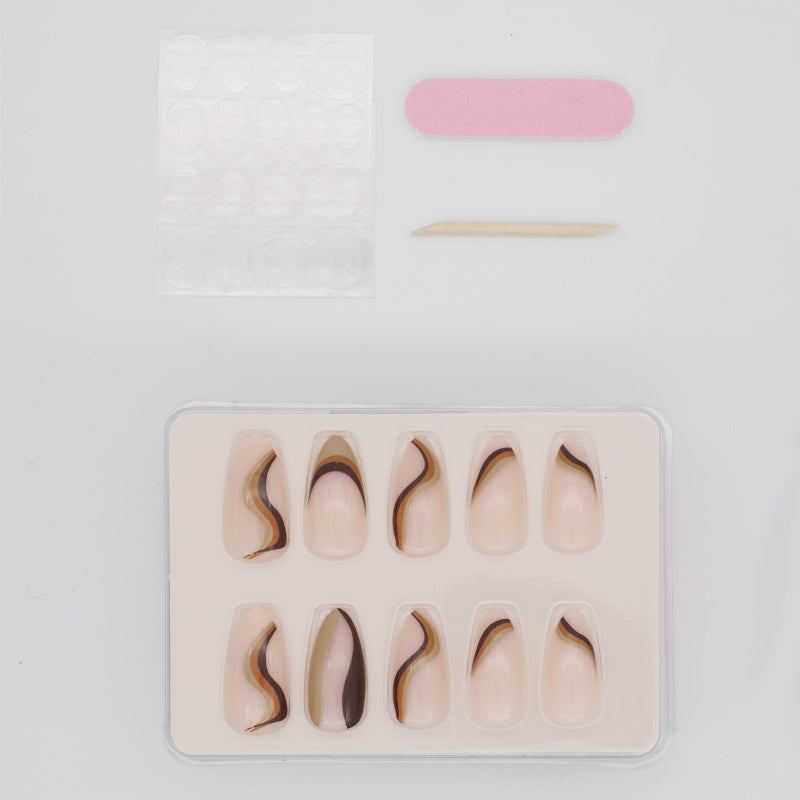 Brown Swirls |Medium Almond