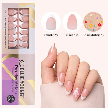 Nude & French Mix Nail Kit | Short Almond | ProTips