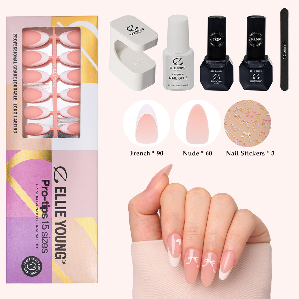 Nude & French Mix Nail Kit | Medium Almond | ProTips