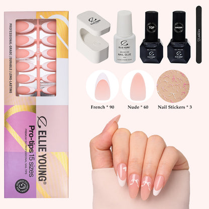 Nude & French Mix Nail Kit | Medium Almond | ProTips
