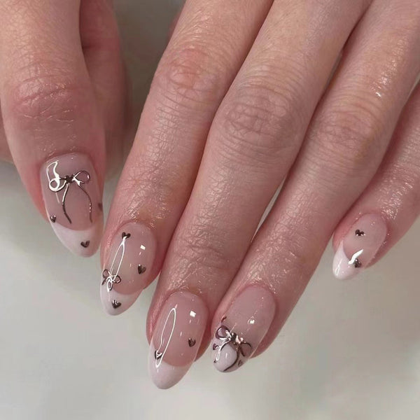 Butterfly French Tip | Almond
