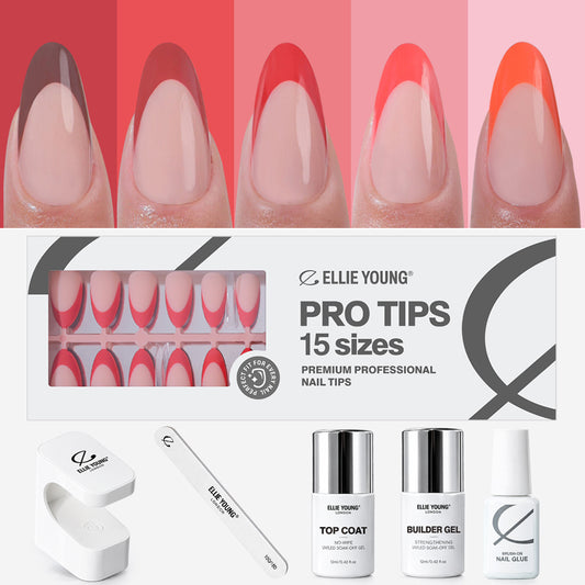 Red Pastel Tips | Medium Almond | ProTips