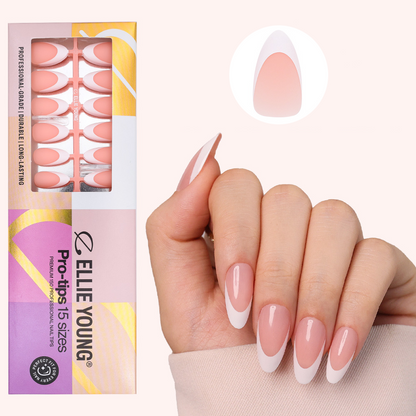Nude French Tip | Medium Almond | ProTips