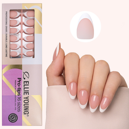 Nude French Tip | Short Almond | ProTips