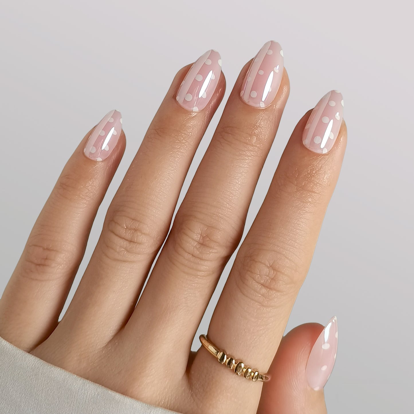 Glaze Polka Dots | Short Almond | SALON PRESS