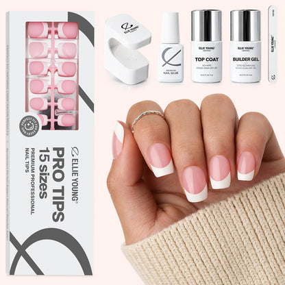 Pink Base French Tip | Short Square | ProTips