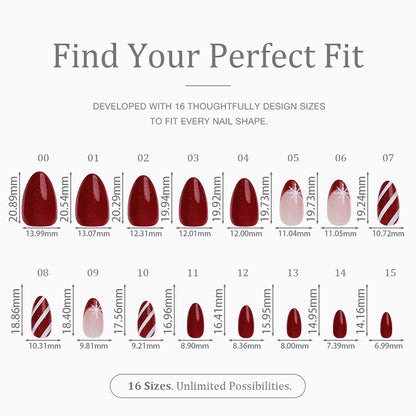 Berry Frost | Medium Amandel | Kerstmis | SALON PRESS™