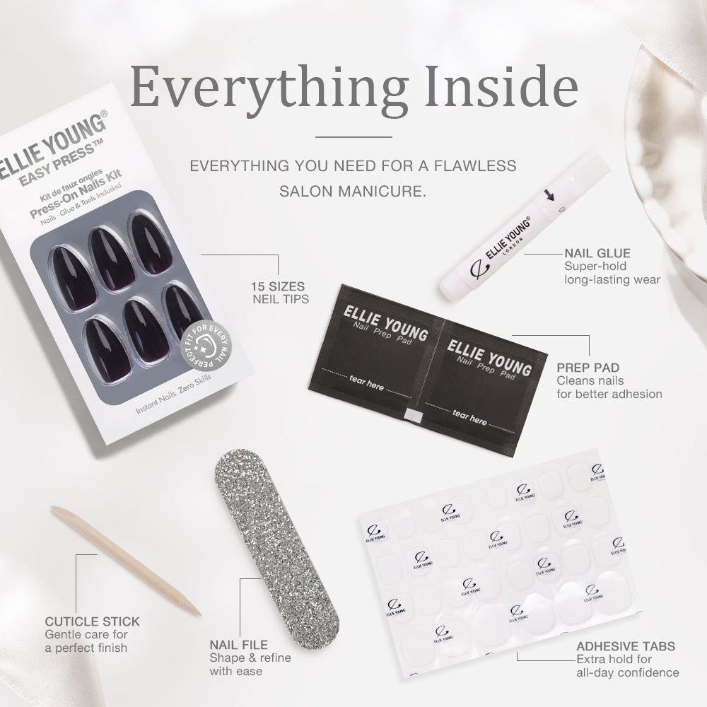 Aubergine Noir | Medium Almond | EASY PRESS™