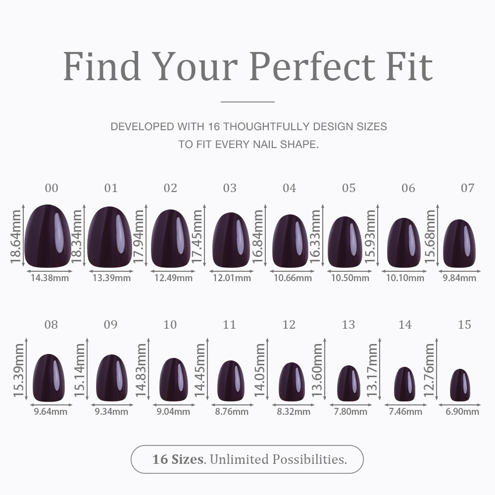 Aubergine Noir | Short Oval | EASY PRESS™