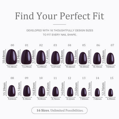 Aubergine Noir | Short Oval | EASY PRESS™