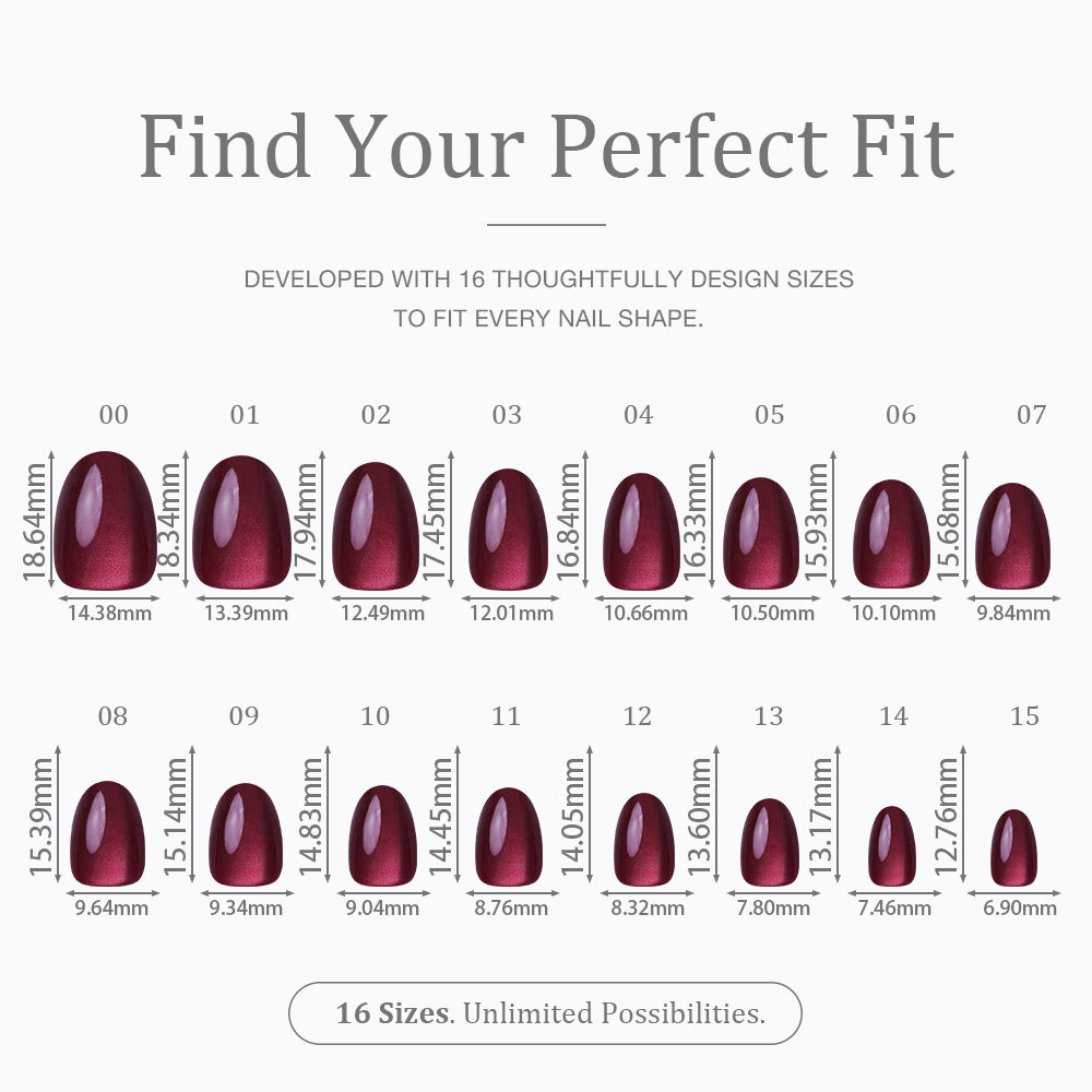 Ruby Burgundy | Short Oval | EASY PRESS™
