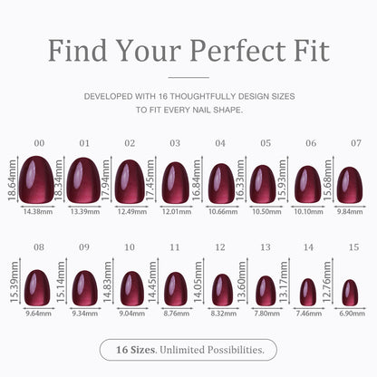 Ruby Burgundy | Short Oval | EASY PRESS™