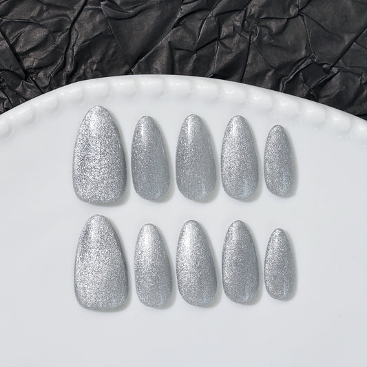 Silver Cat Eyes | Almond  | Handmade