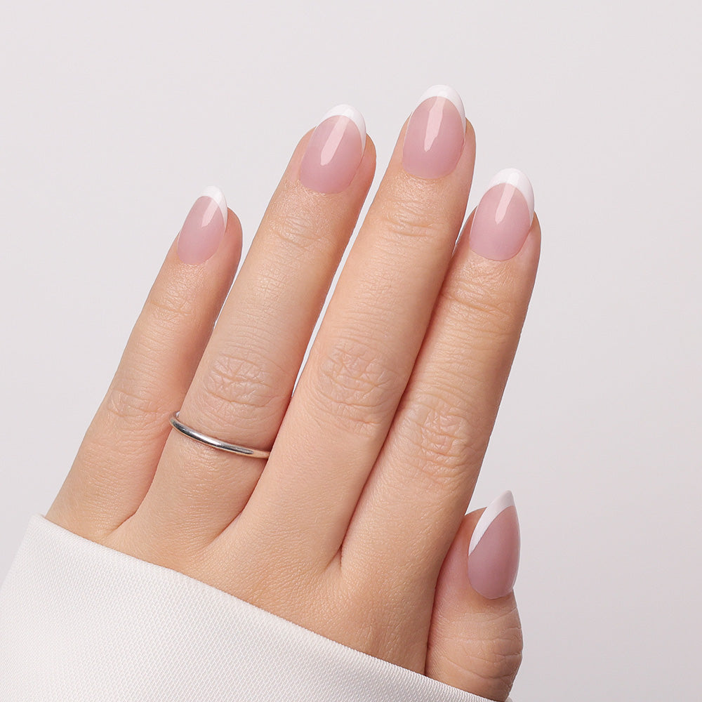 Pink Base French Tip | Short Oval | ProTips