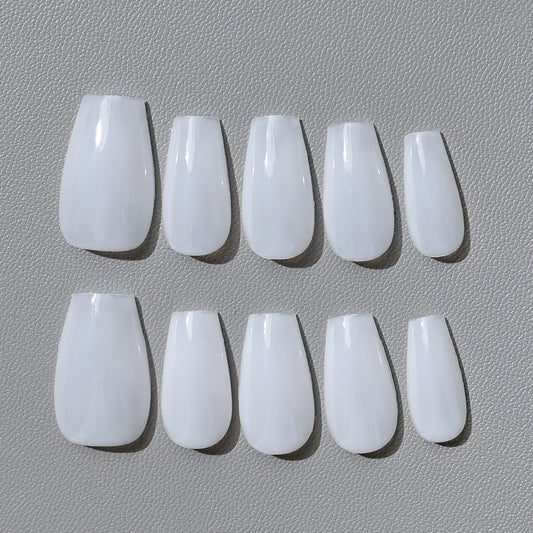 Milky White | Medium Coffin  | Handmade