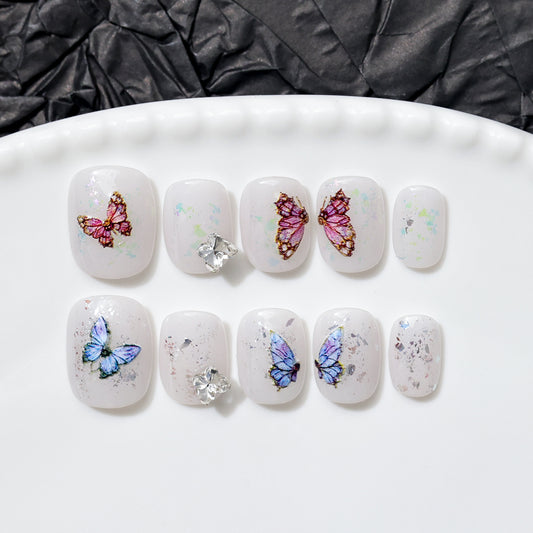 Dreamy Butterfly  | Short Square | Handmade