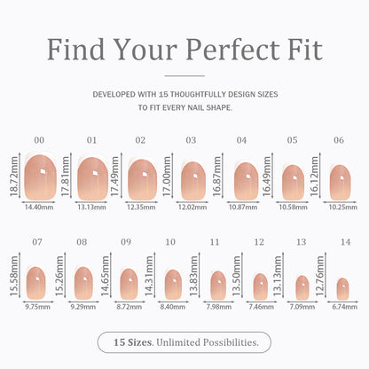 Kleine French-Nails | Kurz und eckig | EASY PRESS™