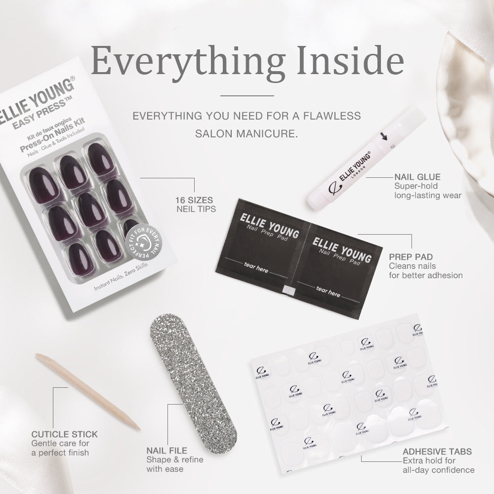 Aubergine Noir | Short Oval | EASY PRESS™
