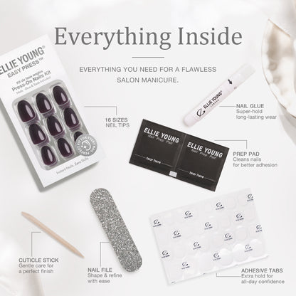 Aubergine Noir | Short Oval | EASY PRESS™