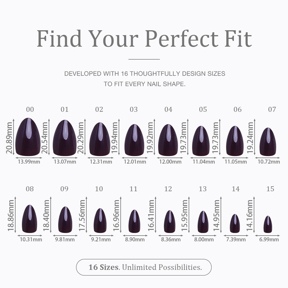 Aubergine Noir | Short Almond | EASY PRESS™