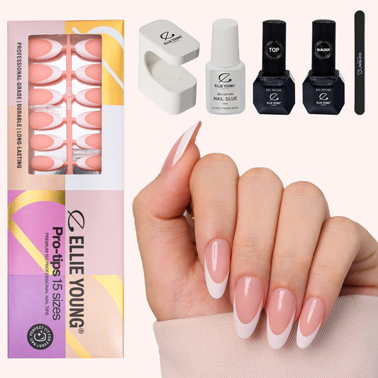 Nude French Tip | Medium Almond | ProTips