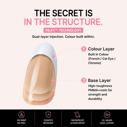Lemon Aura | Short Almond | SALON PRESS | INLAY TECHNOLOGY™