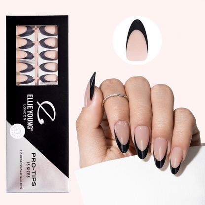 Brown French Tip | Medium Almond | ProTips