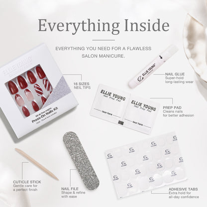 Berry Frost | Medium Amandel | Kerstmis | SALON PRESS™