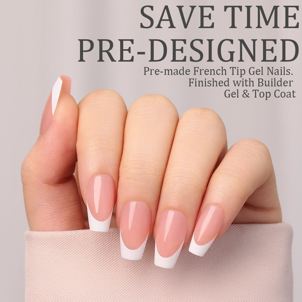 Nude French Tip | Medium Coffin | ProTips