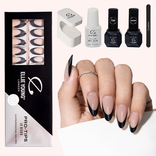 Brown French Tip | Medium Almond | ProTips