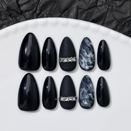 Marble Black | Almond | Handmade