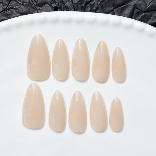 Light Creamy Nude | Medium Almond  | Handmade