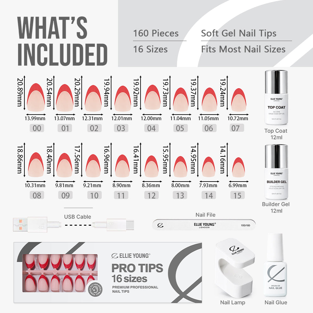 Rote Pastell-Nagelspitzen | Kurz & Mandelform | ProTips