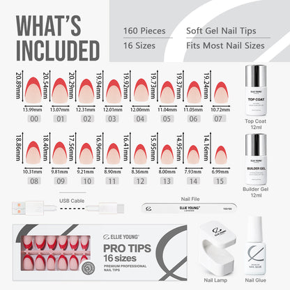 Rote Pastell-Nagelspitzen | Kurz & Mandelform | ProTips