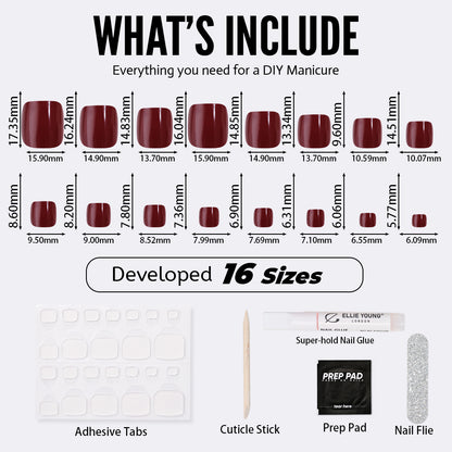 Rich Burgundy | Toenail | EASY PRESS™