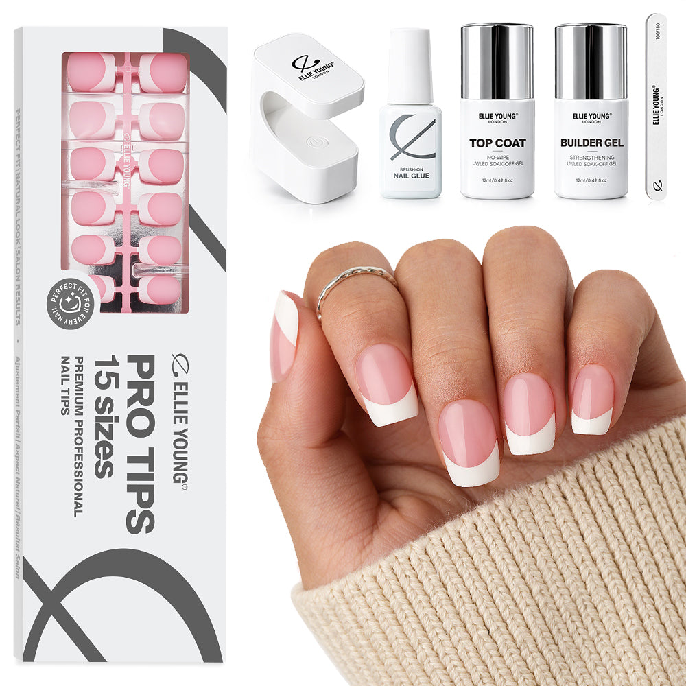 Pink Base French Tip | Short Square | ProTips