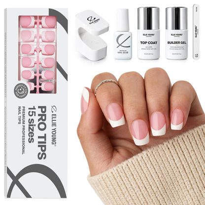 Pink Base French Tip | Short Square | ProTips